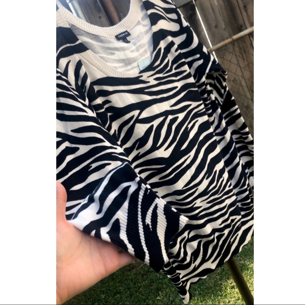 TORRID Zebra Print Pullover Sweater - Picture 5 of 7